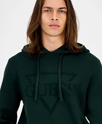 Guess Men's Joby Long Sleeve Fleece Logo Hoodie