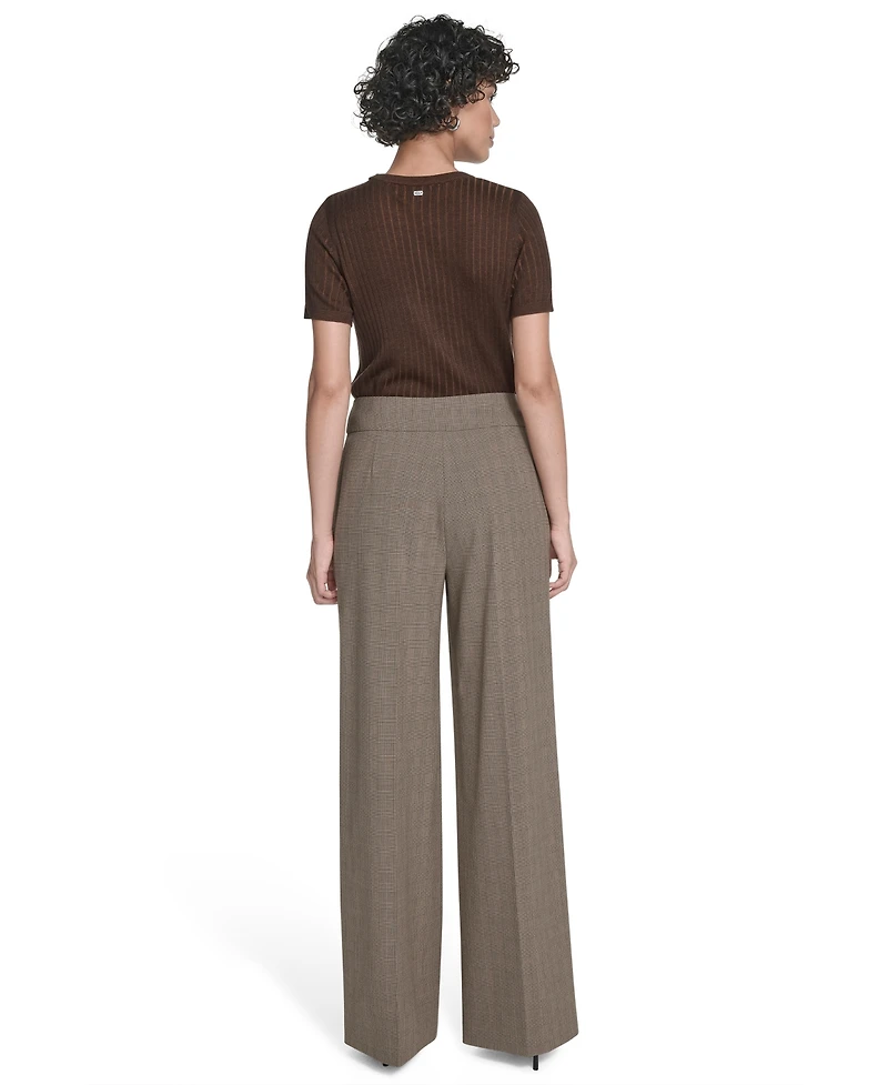 Calvin Klein Petite Mid-rise Wide Leg Pants