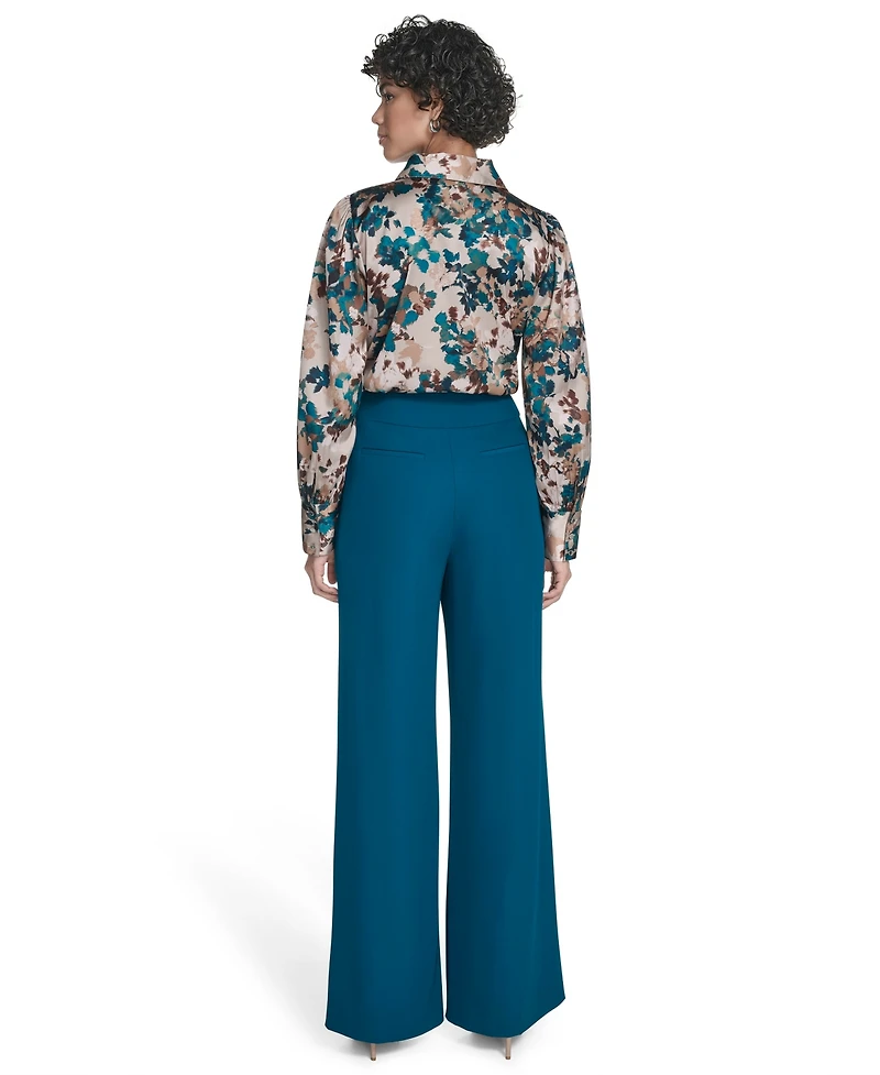 Calvin Klein Petite Printed Long Sleeves Top