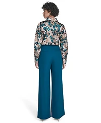 Calvin Klein Petite Printed Long Sleeves Top