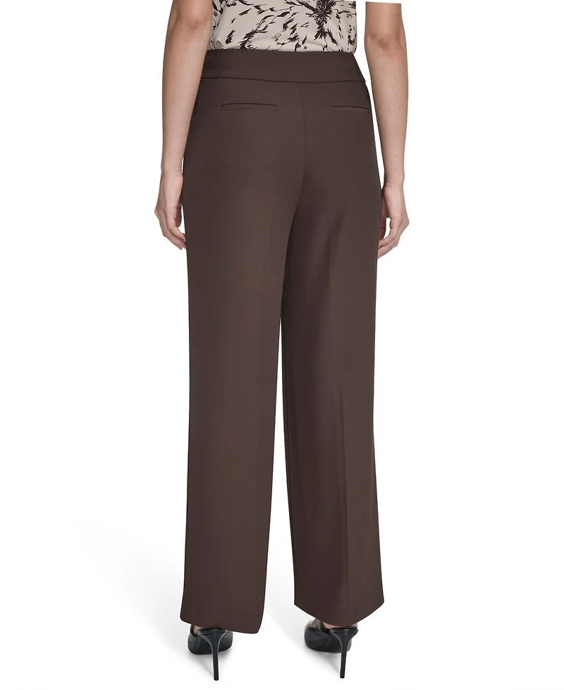 Calvin Klein Petite Solid Wide Leg Pants