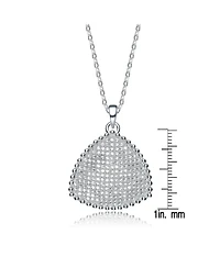 Sterling Silver Cubic Zirconia Triangle Sparkle Pendant