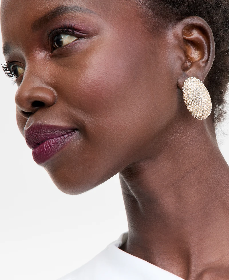 I.n.c. International Concepts Pave Oval Drop Earrings, Macy's Exclusive