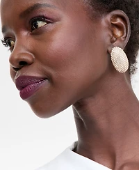 I.n.c. International Concepts Pave Oval Drop Earrings, Macy's Exclusive