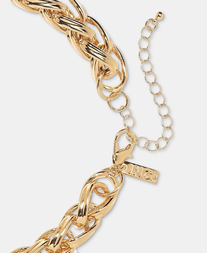 I.n.c. International Concepts Crystal Chain Link Collar Necklace, 15-1/2" + 3" extender, Macy's Exclusive