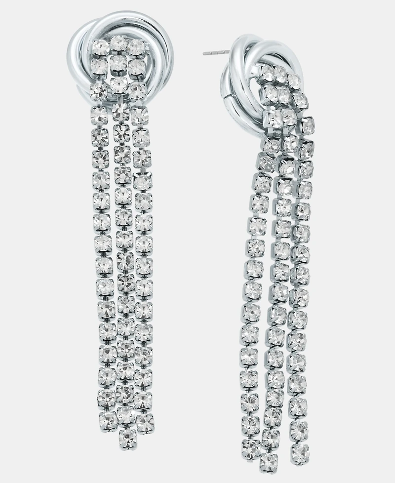 I.n.c. International Concepts Crystal Tassel Knot Statement Earrings, Macy's Exclusive