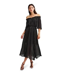 Belle & Bloom Women's Amour Amour Ruffled Midi Dress