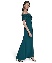 Eliza J Women's Off-The-Shoulder Side-Ruched Gown