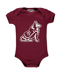 Two Feet Ahead Baby Boys and Girls Maroon Texas A&M Aggies Big Logo Bodysuit