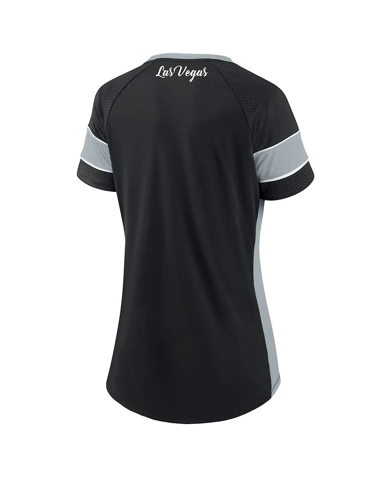 Fanatics Women's Black Las Vegas Raiders Athena Lace-Up Top