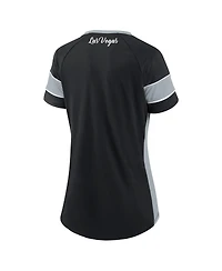 Fanatics Women's Black Las Vegas Raiders Athena Lace-Up Top