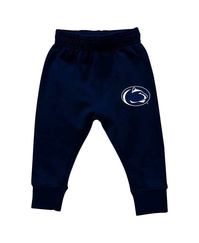 Wes & Willy Baby Boys and Girls Penn State Nittany Lions Color Block Pullover Hoodie Sweatpants Set