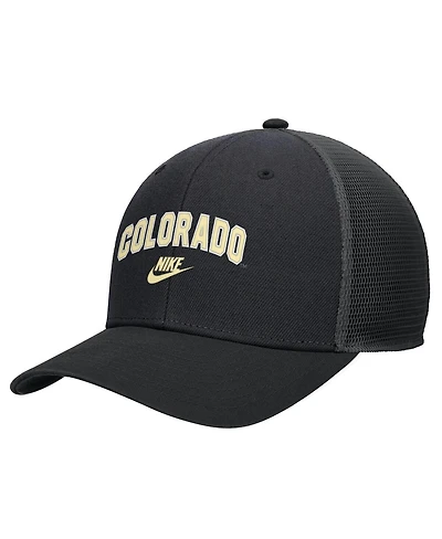 Nike Men's Black Colorado Buffaloes Vintage Arch Rise Performance Trucker Adjustable Hat
