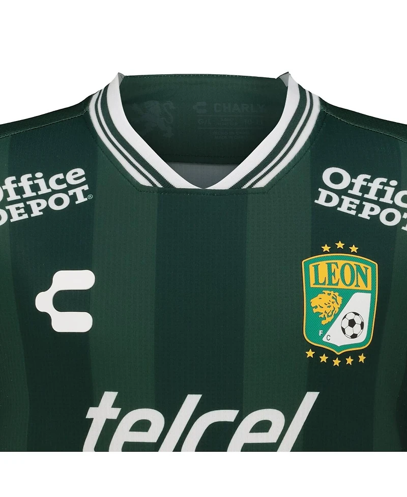 Charly Big Boys and Girls Green Club Leon 2025/26 Home Authentic Jersey
