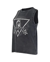 Concepts Sport Women's Charcoal Michigan State Spartans Distressed Market French Terry Tank Top