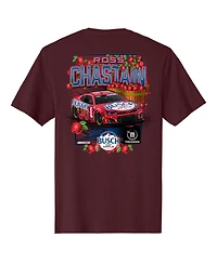 Trackhouse Racing Team Collection Men's Maroon Ross Chastain Busch Light Apple Car T-Shirt