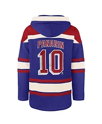 '47 Brand Men's Artemi Panarin Royal New York Rangers Big Tall Lace-up Pullover Hoodie