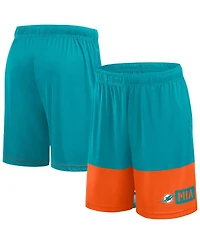 Fanatics Men's Aqua/Orange Miami Dolphins Big Tall Best of the Performance Shorts