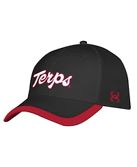 Under Armour Men's Black Maryland Terrapins Sideline Blitzing Accent Adjustable Hat