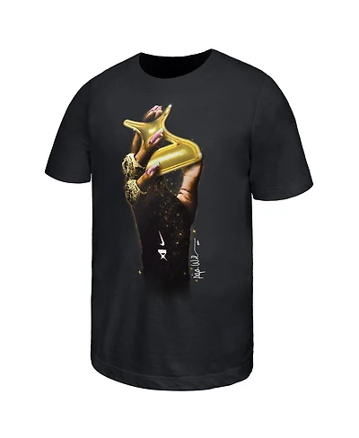 Nike Big Boys and Girls A'ja Wilson Black Las Vegas Aces Player Core T-Shirt