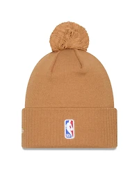 New Era Men's Tan Chicago Bulls 2024/25 City Edition Cuffed Knit with Pom Hat