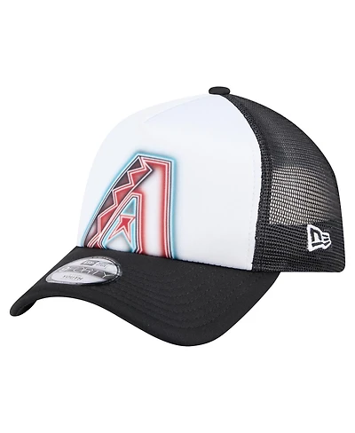 New Era Toddler White/Black Arizona Diamondbacks Painted A-Frame 9FORTY Trucker Adjustable Hat