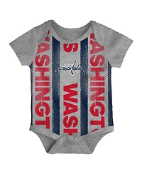 Outerstuff Newborn 3-Pack Washington Capitals Loyal Buddies Bodysuit Set