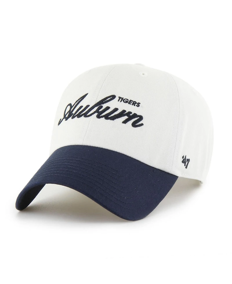 '47 Brand Men's White Auburn Tigers Contemporary Basics Foundation Clean Up Adjustable Hat