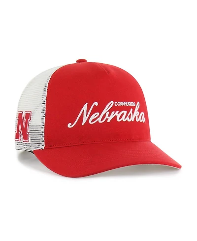 '47 Brand Men's and Women's Scarlet Nebraska Huskers Contemporary Basics Foundation Trucker Hitch Adjustable Hat