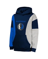 Outerstuff Big Boys and Girls Navy Dallas Mavericks Ace the Hole Pullover Hoodie