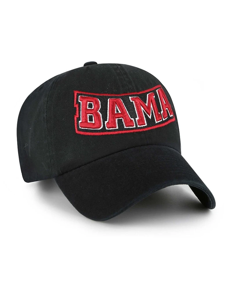 '47 Brand Men's Black Alabama Crimson Tide Clean Up Adjustable Hat