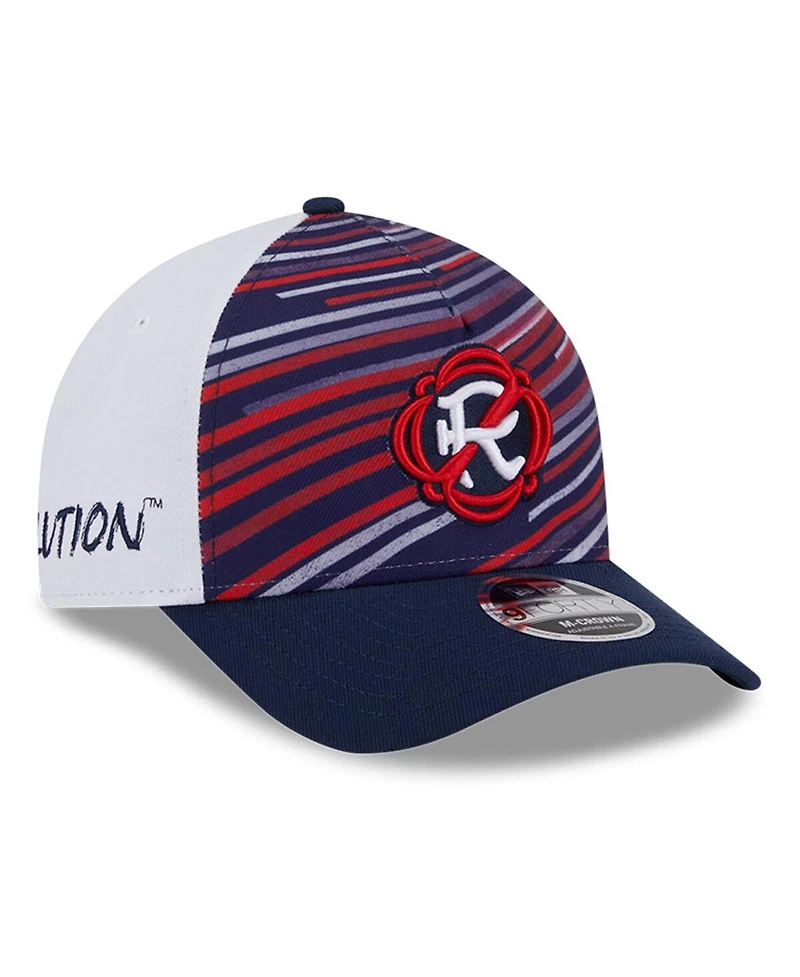 New Era Men's Navy/White New England Revolution 2025 Jersey Hook 9FORTY M-Crown Adjustable Hat