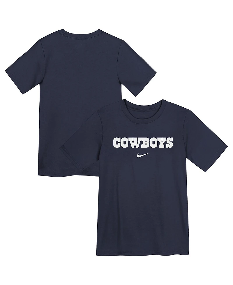 Nike Preschool Navy Dallas Cowboys Wordmark T-Shirt