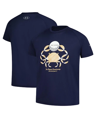 Under Armour Big Boys and Girls Navy The Players Raglan Tech T-Shirt