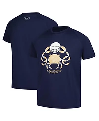 Under Armour Big Boys and Girls Navy The Players Raglan Tech T-Shirt