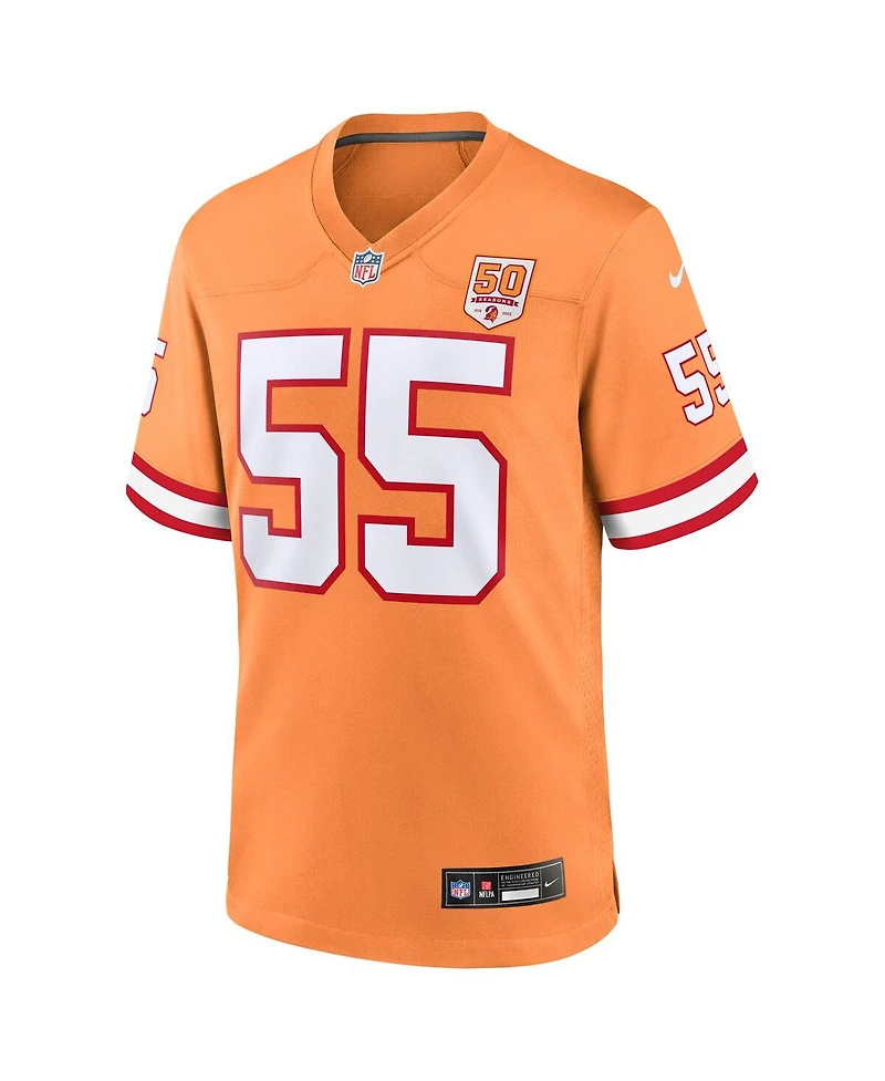 Nike Men's Derrick Brooks Creamsicle Tampa Bay Buccaneers 50th Season Game Jersey