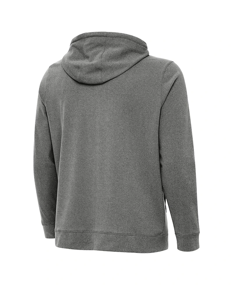 Antigua Men's Heather Black Detroit Lions Effortless Full-Zip Hoodie Jacket