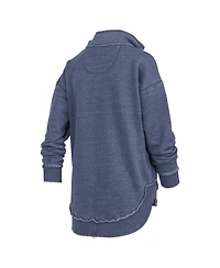 Pressbox Women's Navy Notre Dame Fighting Irish Northfork Sojourn Poncho Quarter-Zip Sweatshirt
