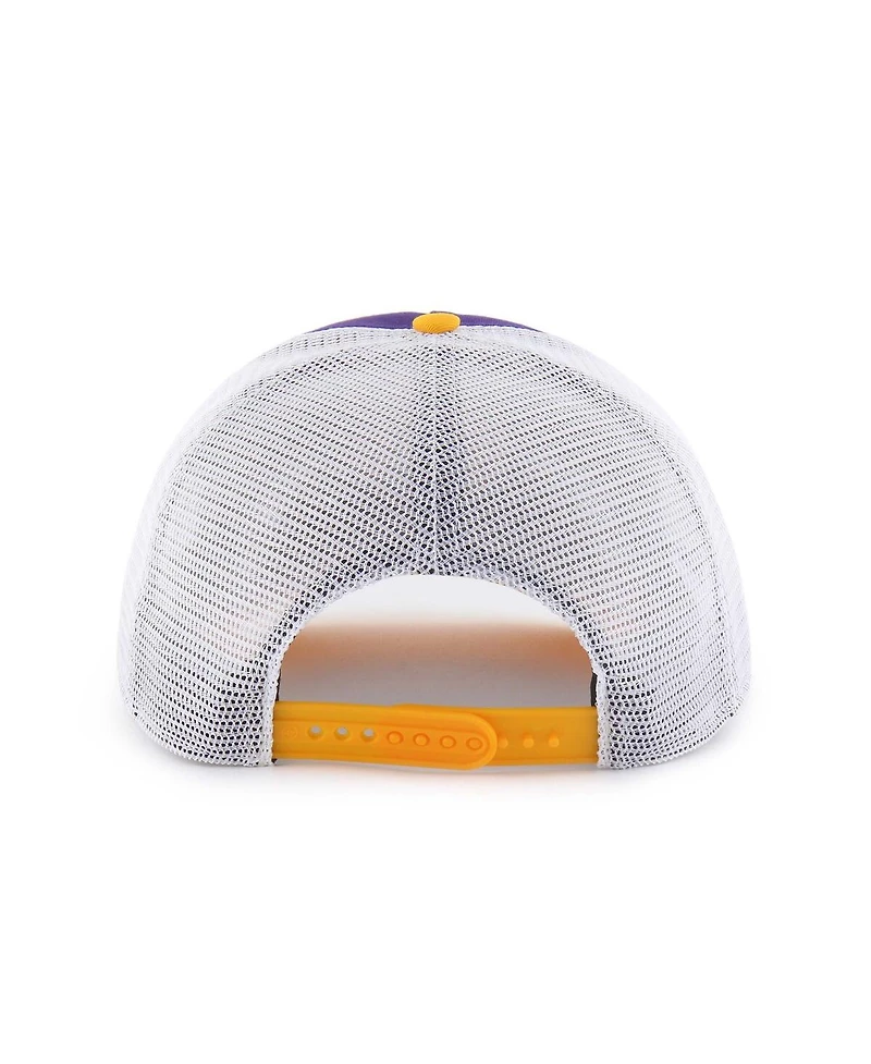 '47 Brand Big Boys and Girls Purple/Gold Lsu Tigers Super Stripe Hitch Adjustable Trucker Hat