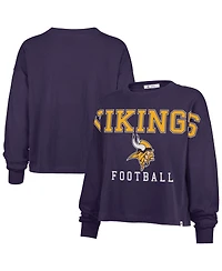 '47 Brand Women's Purple Minnesota Vikings Outreach City Oversized Long Sleeve T-Shirt