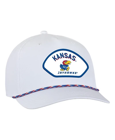Ahead Men's White Kansas Jayhawks Alto Rope Adjustable Hat