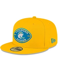 New Era Men's Gold Los Angeles Chargers Charger Power 59FIFTY Fitted Hat