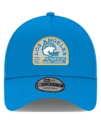 New Era Men's Powder Blue Los Angeles Chargers Charger Power A-Frame 9FORTY Trucker Adjustable Hat