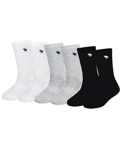 abercrombie kids 6-Pack Neutral Core Crew Socks