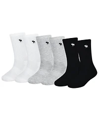 abercrombie kids 6-Pack Neutral Core Crew Socks