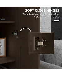 Homcom Storage Cabinet, Adjustable Shelves, Pantry Cupboard