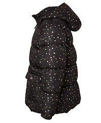 Kensie Girl Big Girls Foil Dot Puffer Jacket with Beanie
