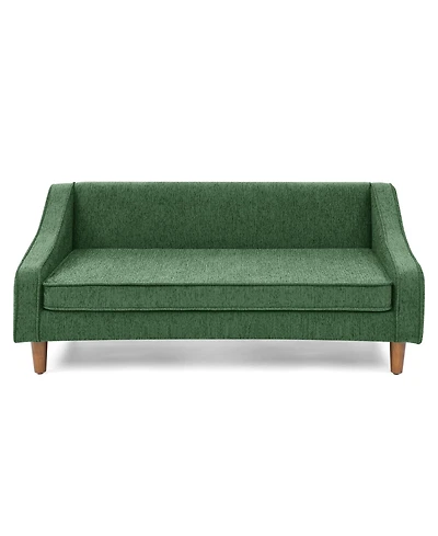 Aostirmotor Green Durable Elevated Dog Sofa Bed Pet Sofa with Modern Irregular Armrest Design Comfortable Soft Dog Sofa