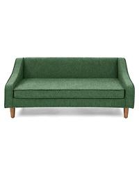 Aostirmotor Green Durable Elevated Dog Sofa Bed Pet Sofa with Modern Irregular Armrest Design Comfortable Soft Dog Sofa