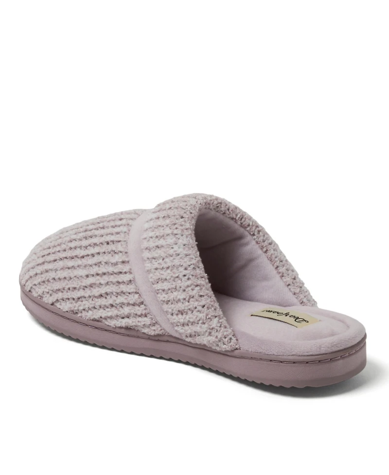 Dearfoams Women's Serena Marled Chenille Scuff House Slipper